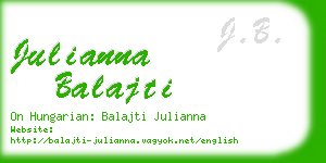 julianna balajti business card